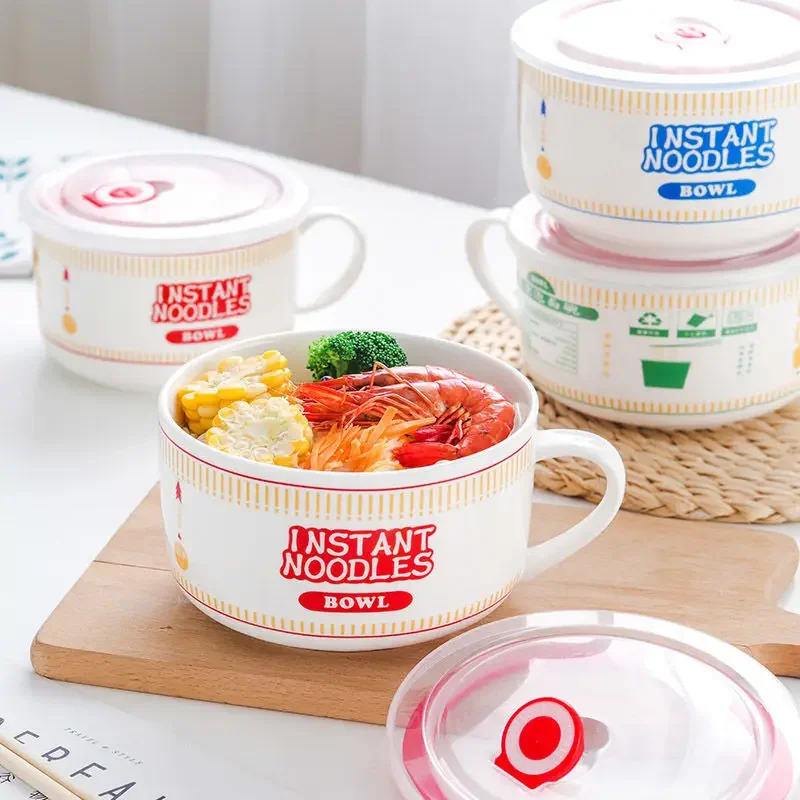 Dim Sum Basket - Criatividade tampa cerâmica macarrão instantâneo mingau