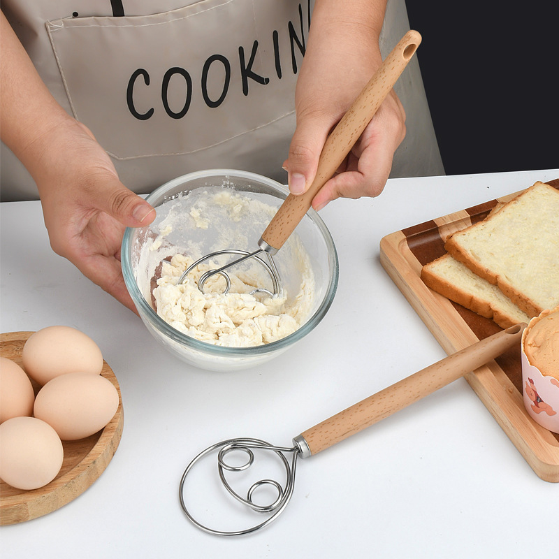 Danish Pancake Pan - Novo Batedor Manual de Aço Inoxidável