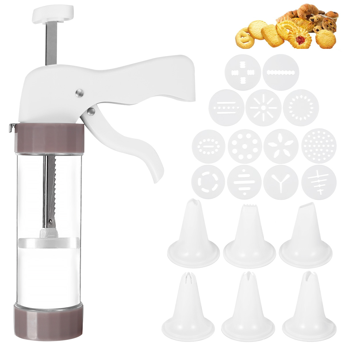 Churros Maker Gun - Conjunto de prensa de biscoitos, kit