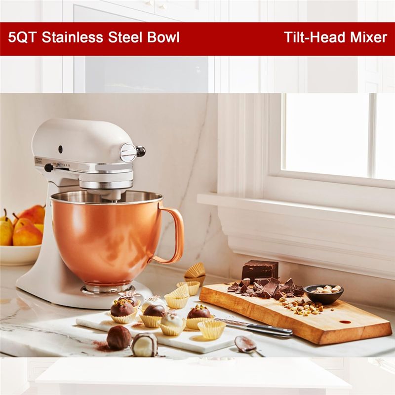 Tigela de mistura de aço inoxi - Kitchenaid Mixer Artisan 5Qt avaliação e preço