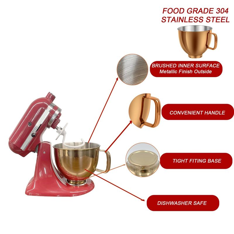 Tigela de mistura de aço inoxi - Kitchenaid Mixer Artisan 5Qt avaliação e preço
